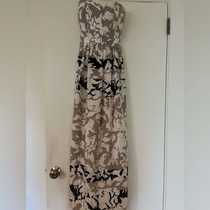 Parker Black and White Strapless Sundress Wedding Guest